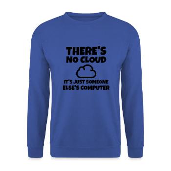 IT Saying Cloud Computer Developer Programmer - Unisex Sweatshirt - royal blue - Front - Alina (178cm) & Michal (187cm)
