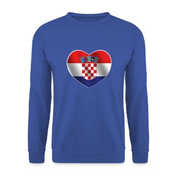 Croatia heart | Croatian flag gift - Unisex Sweatshirt - royal blue - Front - Alina (178cm) & Michal (187cm)