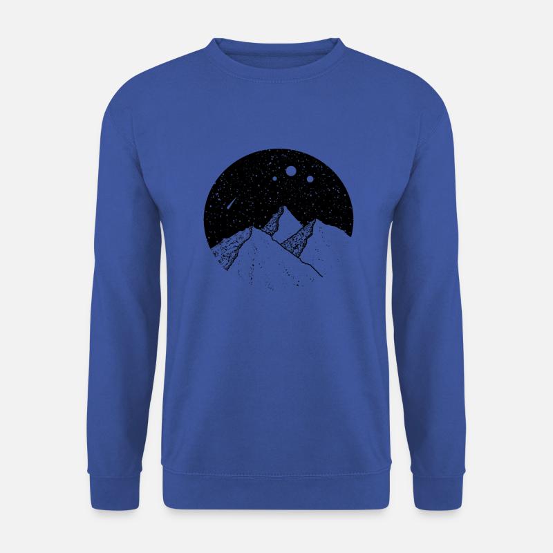 Berge im Sternenhimmel - Unisex Pullover - Royalblau