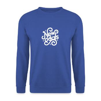Design New goals / New goals / Typo - Unisex Sweatshirt - royal blue - Front - Alina (178cm) & Michal (187cm)