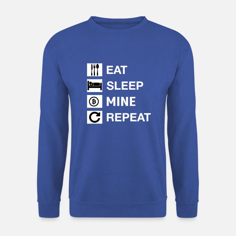Eat Sleep Mine Repeat - Unisex Sweatshirt - royal blue