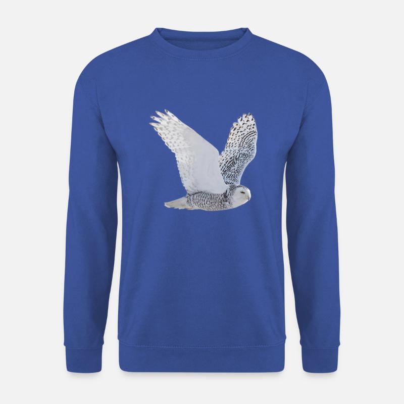Weisse Eule - Unisex Pullover - Royalblau