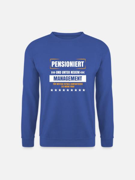 Pension lustige Sprüche Pensionist Rentner Humor - Unisex Pullover - Royalblau