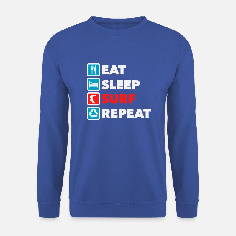 Eat Sleep Surf Repeat - Unisex Pullover - Royalblau
