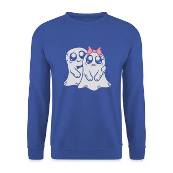 Homme Mme Fantômes Couple - Sweat-shirt Unisexe - bleu royal - Devant - Alina (178cm) & Michal (187cm)