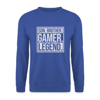 son brother gamer legend - Unisex Pullover - Royalblau - Vorne - Alina (178cm) & Michal (187cm)