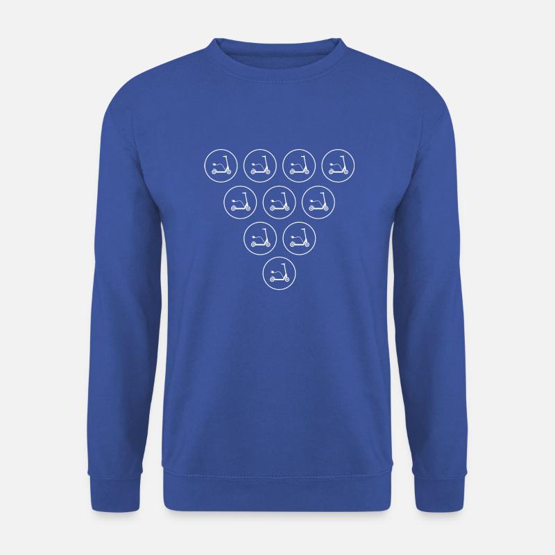 E-Scooter E-Roller Scooter - Sweat-shirt Unisexe - bleu royal
