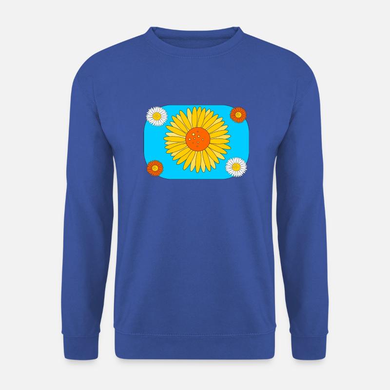Gerbera on turquoise - Unisex Sweatshirt - royal blue