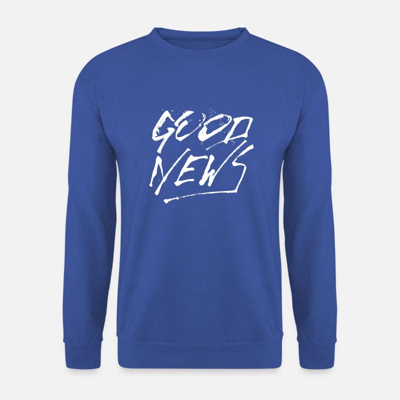 Good News weiss - Unisex Pullover - Royalblau