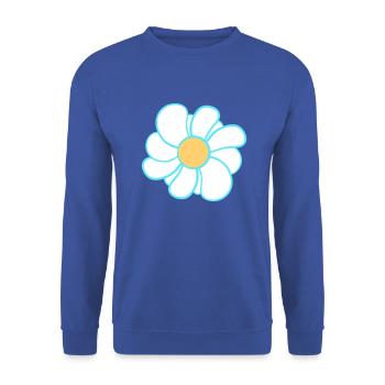 Marguerites blanches Fleurs Printemps Été Fleurs - Sweat-shirt Unisexe - bleu royal - Devant - Alina (178cm) & Michal (187cm)
