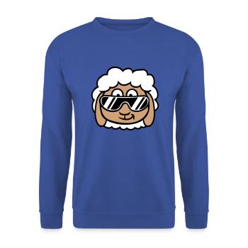 Sheep Sunglasses Party Sheep Lamb Cool Head - Unisex Sweatshirt - royal blue - Front - Alina (178cm) & Michal (187cm)