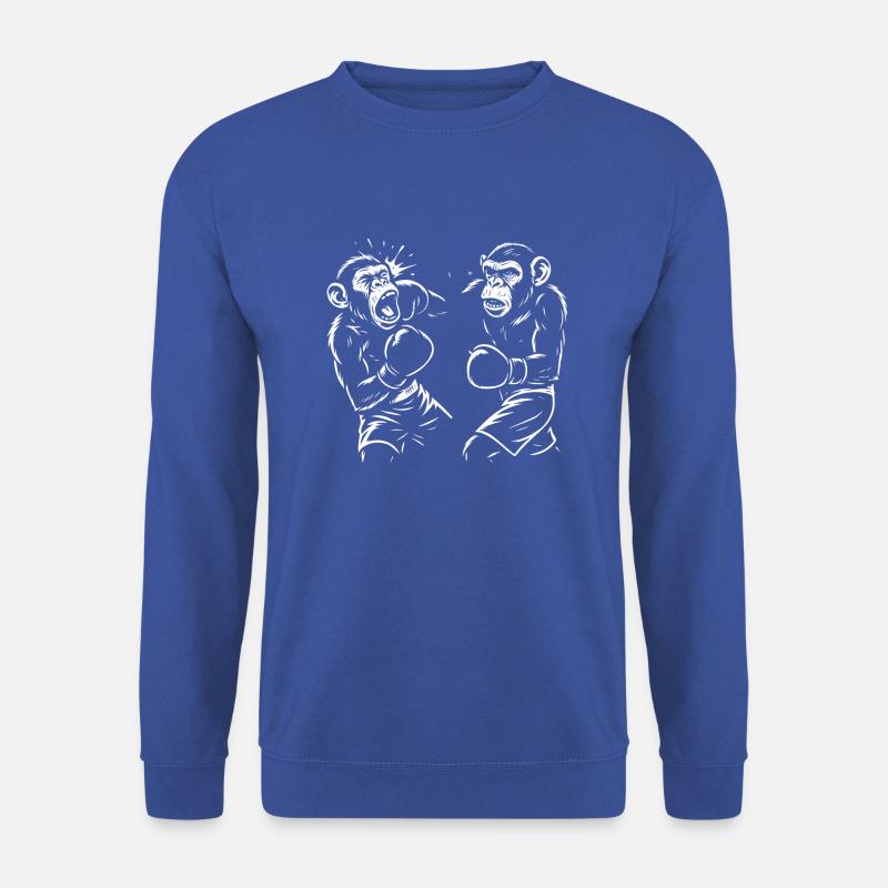 monkeys boxing knockout - Unisex Sweatshirt - royal blue