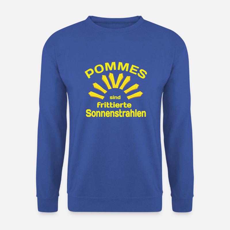 Pommes frittes Zitat - Unisex Pullover - Royalblau