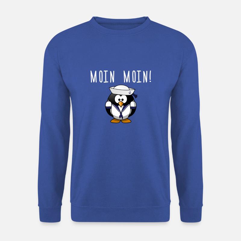Moin Moin Pinguin Geschenk - Unisex Pullover - Royalblau