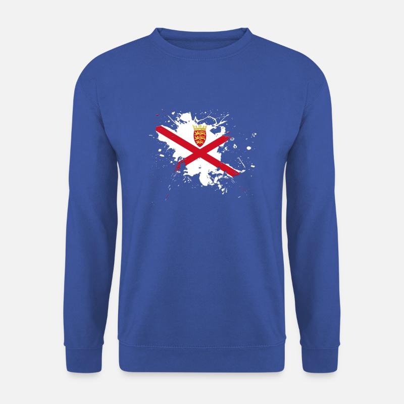 Jersey Flagge als Farbklecks - Unisex Pullover - Royalblau