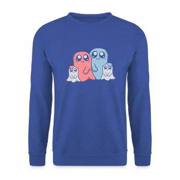 Enfants Parents Fantômes Famille - Sweat-shirt Unisexe - bleu royal - Devant - Alina (178cm) & Michal (187cm)