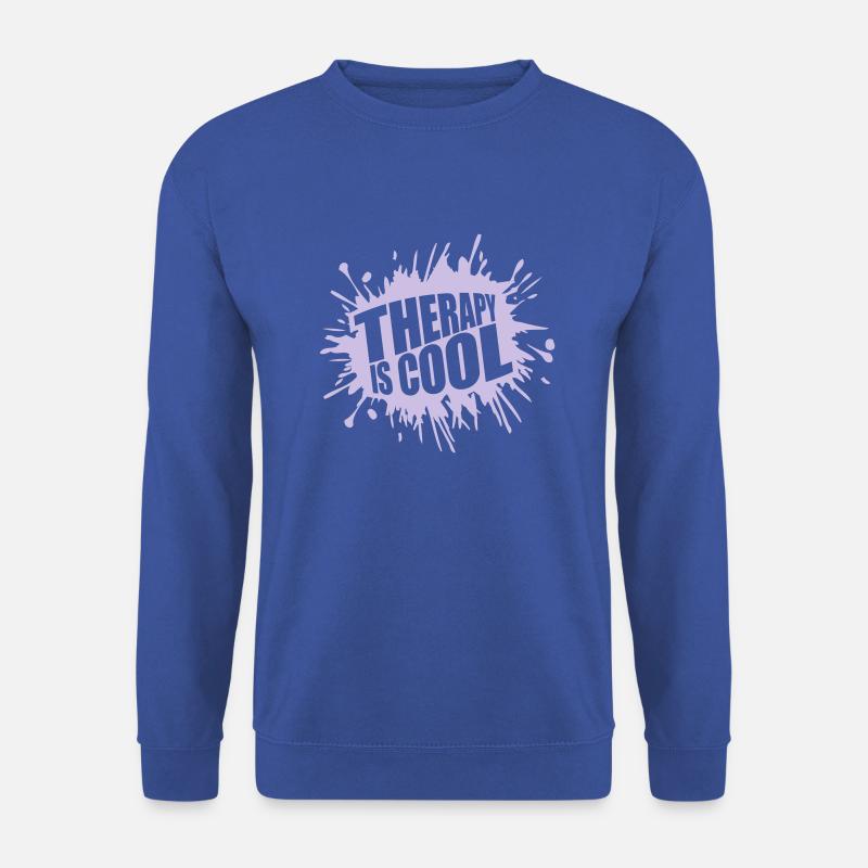 therapy is cool Zitat - Unisex Pullover - Royalblau