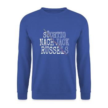 hundefreund bday boxer lustiger spruch - Unisex Pullover - Royalblau - Vorne - Alina (178cm) & Michal (187cm)