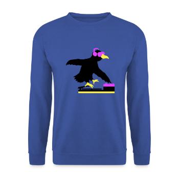 Raven DJ Club Musique Écoute Lunettes de soleil Casque - Sweat-shirt Unisexe - bleu royal - Devant - Alina (178cm) & Michal (187cm)