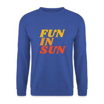 FUN IN SUN - Unisex Pullover - Royalblau - Vorne - Alina (178cm) & Michal (187cm)