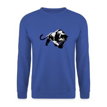 panther - Unisex Sweatshirt - royal blue - Front - Alina (178cm) & Michal (187cm)