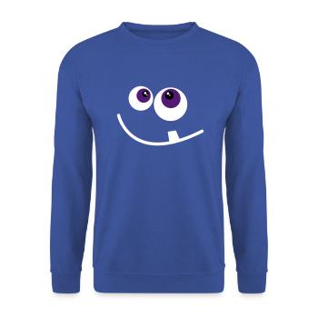 cute monster face - Unisex Sweatshirt - royal blue - Front - Alina (178cm) & Michal (187cm)