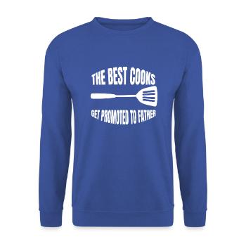 Cuisine Papa Chefs Père Chef Papa Cuisine Grand-père - Sweat-shirt Unisexe - bleu royal - Devant - Alina (178cm) & Michal (187cm)
