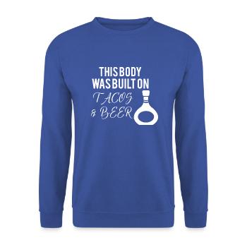 Bier Wein Whiskey Schnaps Alkohol - Unisex Pullover - Royalblau - Vorne - Alina (178cm) & Michal (187cm)