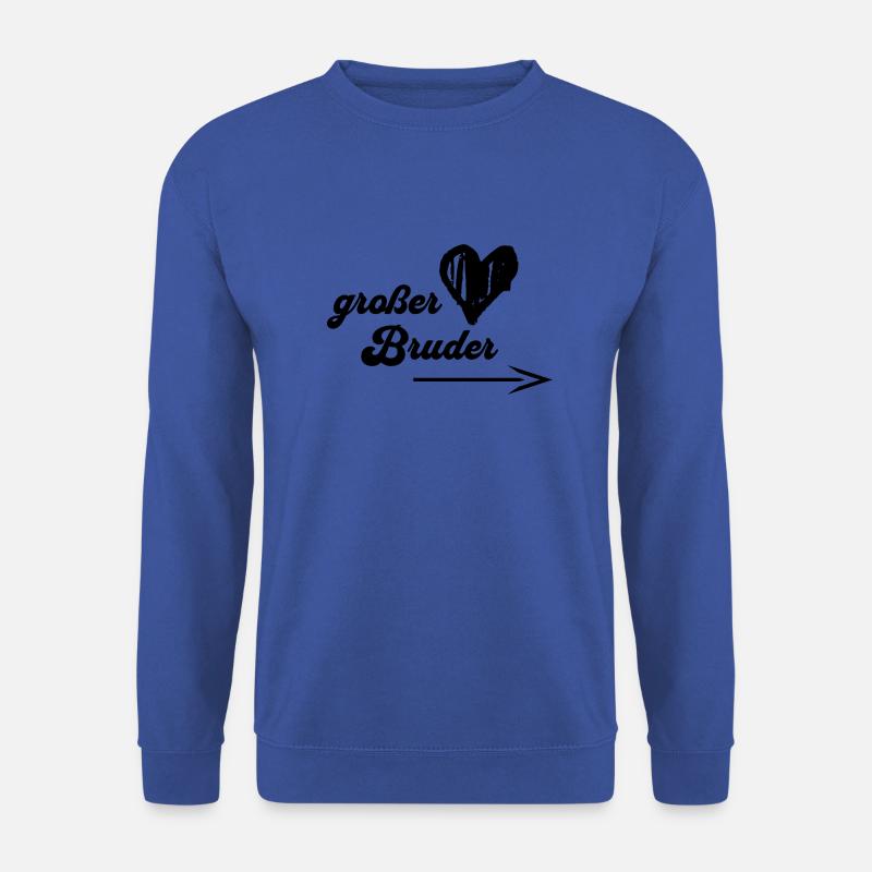 großer Bruder mit Pfeil zur Seite - Unisex Pullover - Royalblau