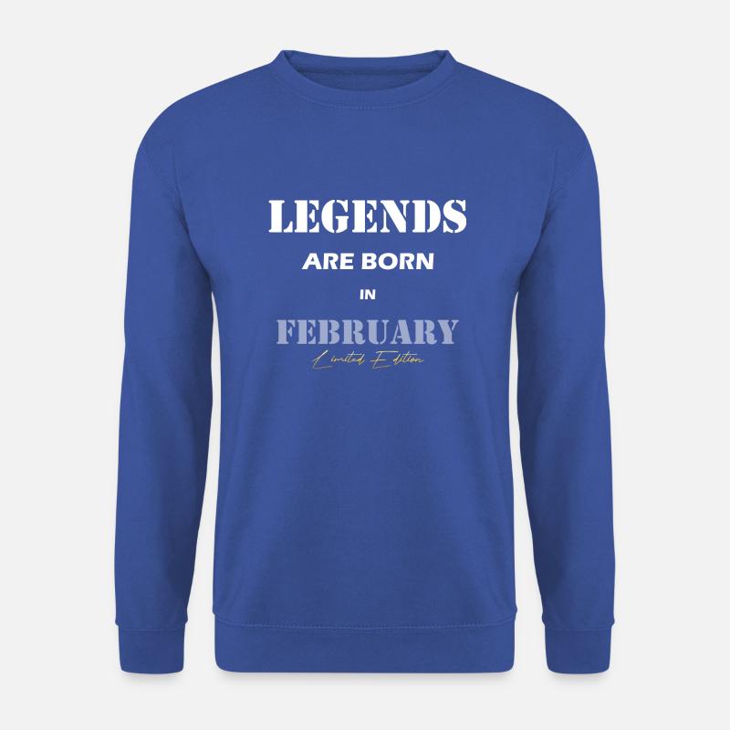 February Legends Gift white - Unisex Sweatshirt - royal blue