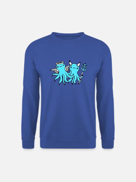 2 Octopus Devil Angel Heaven Hell Team Friends - Unisex Sweatshirt - royal blue