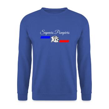 Sapeurs Pompiers De France Drapeau Français - Sweat-shirt Unisexe - bleu royal - Devant - Alina (178cm) & Michal (187cm)
