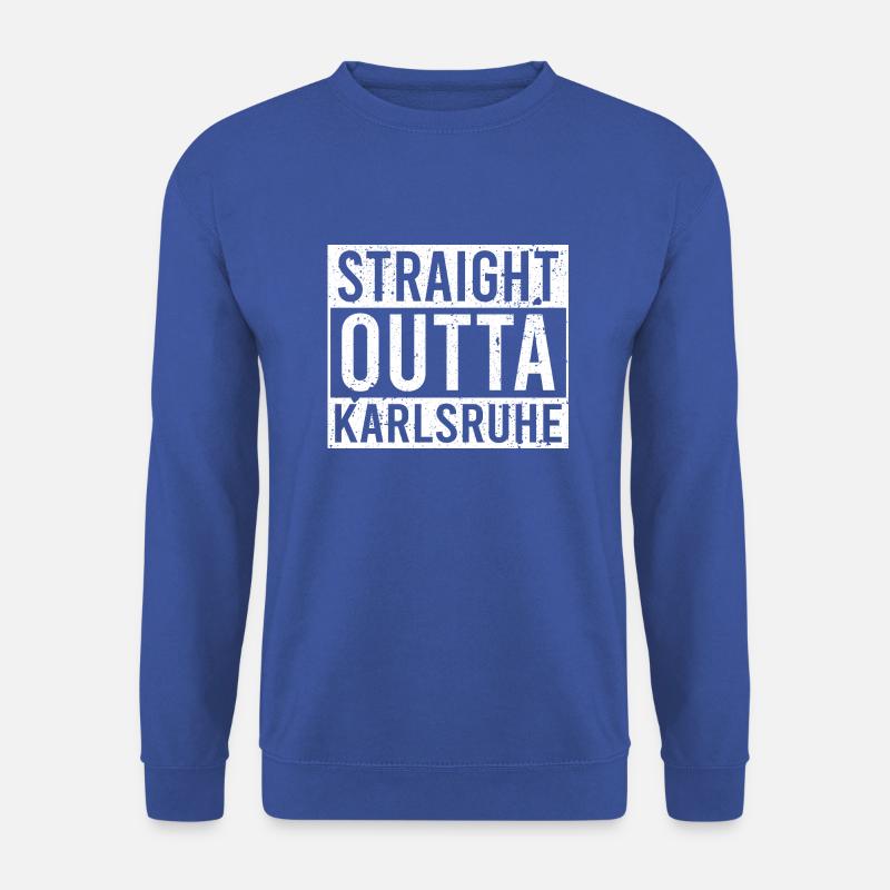 Straight outta Karlsruhe white - Unisex Pullover - Royalblau