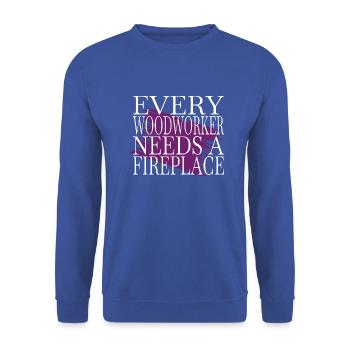 dad cool logging lumberjackwoodworking cutter - Unisex Sweatshirt - royal blue - Front - Alina (178cm) & Michal (187cm)