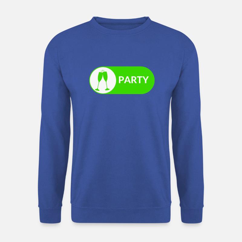 Party-Button - Unisex Pullover - Royalblau