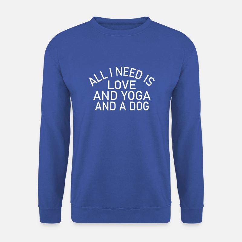 yoga dog - Unisex Pullover - Royalblau