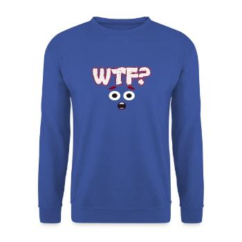 Wtf - Sweat-shirt Unisexe - bleu royal - Devant - Alina (178cm) & Michal (187cm)
