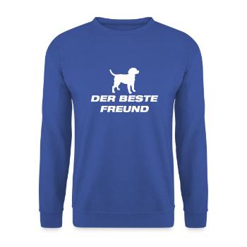 Dog Hund - Unisex Pullover - Royalblau - Vorne - Alina (178cm) & Michal (187cm)