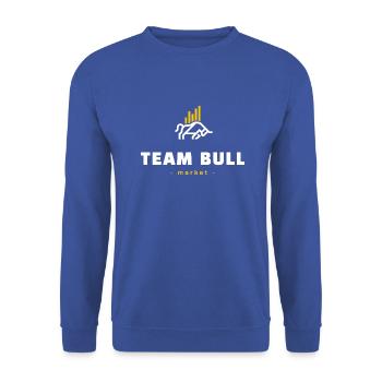 Team bull run market - Unisex Sweatshirt - royal blue - Front - Alina (178cm) & Michal (187cm)