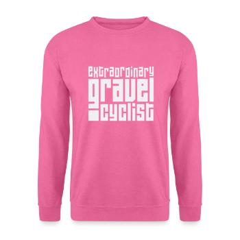 Extraordinary Gravel Cyclist Design - Unisex Pullover - Pink - Vorne