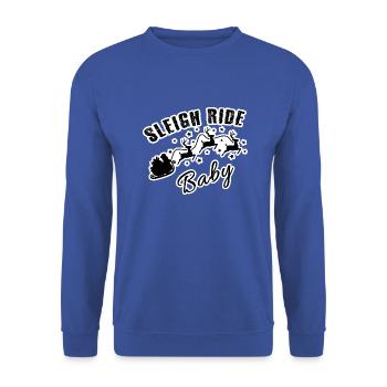 Sleigh Ride Baby - Unisex Pullover - Royalblau - Vorne - Alina (178cm) & Michal (187cm)