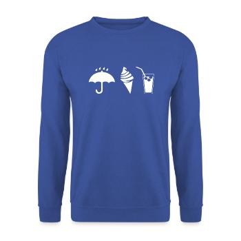 Marathon Triathlon Running Jogging Biking Cycling - Unisex Sweatshirt - royal blue - Front - Alina (178cm) & Michal (187cm)