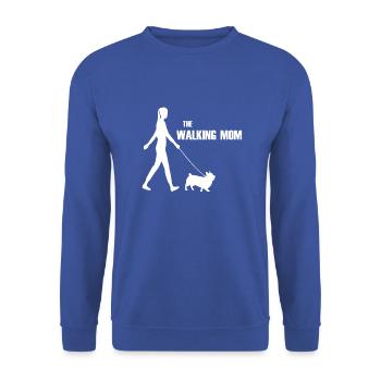 The Walking Mom Dog Walk Walk - Unisex Sweatshirt - royal blue - Front - Alina (178cm) & Michal (187cm)