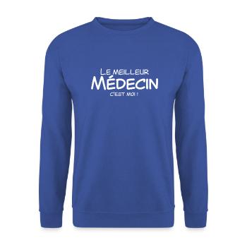 Le meilleur médecin c'est moi - Sweat-shirt Unisexe - bleu royal - Devant - Alina (178cm) & Michal (187cm)