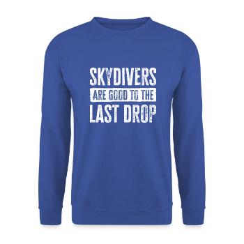 Citation drôle de parachutiste : cadeau parfait ! - Sweat-shirt Unisexe - bleu royal - Devant - Alina (178cm) & Michal (187cm)