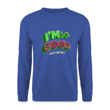 Beach Present Bubaprints Cute Sayings Dinosaurs - Unisex Sweatshirt - royal blue - Front - Alina (178cm) & Michal (187cm)