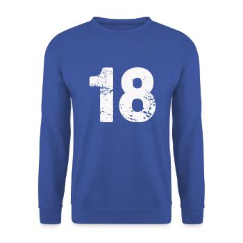 18 - Unisex Sweatshirt - royal blue - Front - Alina (178cm) & Michal (187cm)