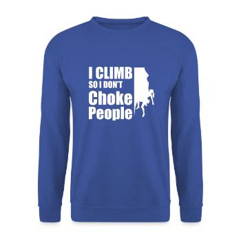 Berge Kletterer Natur Abenteuer - Unisex Pullover - Royalblau - Vorne - Alina (178cm) & Michal (187cm)