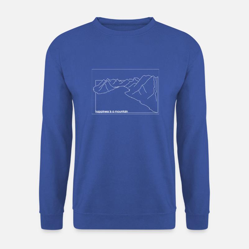 Happiness is a mountain - Unisex Sweatshirt - royal blue