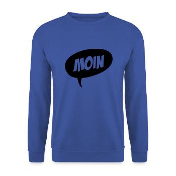 Moin - Unisex Pullover - Royalblau - Vorne - Alina (178cm) & Michal (187cm)
